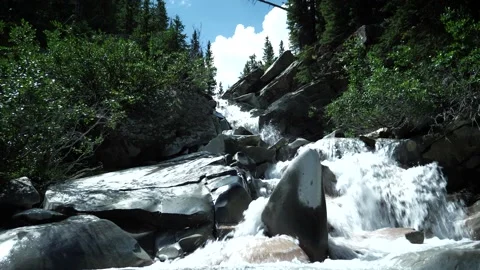 Mountain Water Fall Stock Footage 146222203