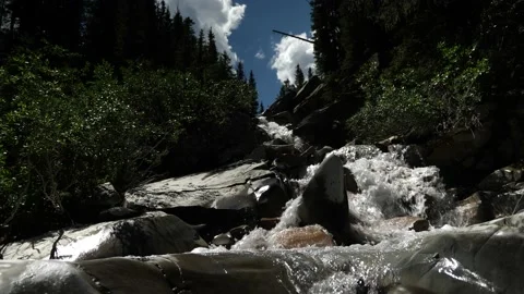 Mountain Water Fall Stock Footage 146222928