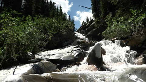 Mountain Water Fall Stock Footage 146224041
