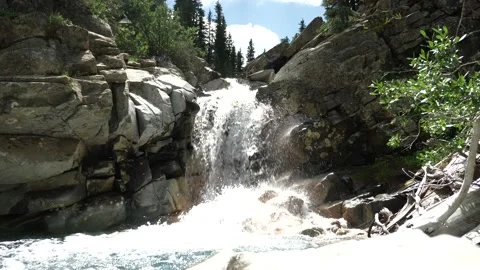 Mountain Water Fall Stock Footage 146226701