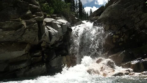 Mountain Water Fall Stock Footage 146227164