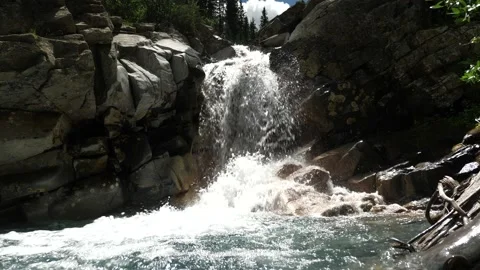 Mountain Water Fall Stock Footage 146227595