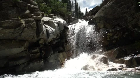 Mountain Water Fall Stock Footage 146227805