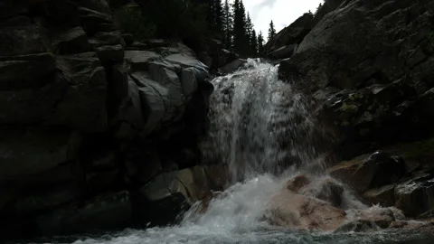 Mountain Water Fall Stock Footage 146228155