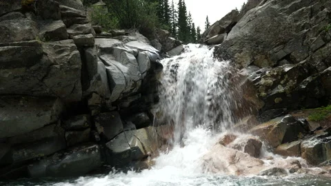 Mountain Water Fall Stock Footage 146228563