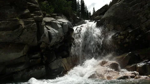 Mountain Water Fall Stock Footage 146228623