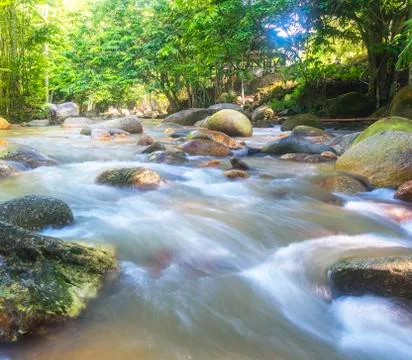Mountain water stream Stock Photos