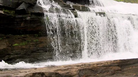 Mountain waterfall 11 Stock Footage 32075300