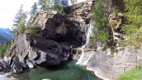 A mountain waterfall 2 Video stock 116338606