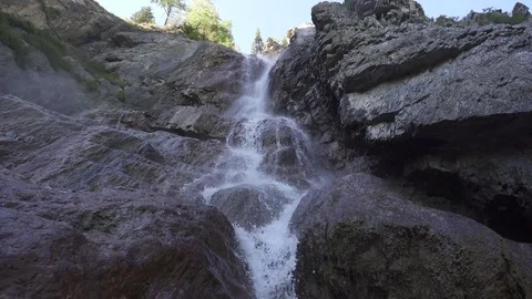 Mountain waterfall 4k Video stock 75891862