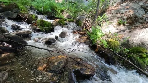 Mountain waterfall - 96 Stock Footage 198081259