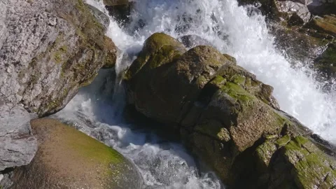 Mountain Waterfall and River Stream in North Caucasus, Russia Stock Footage 320856695
