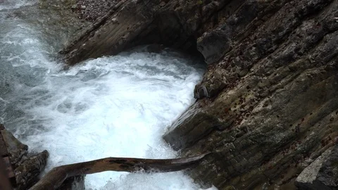 Mountain waterfall in bavaria 動画素材 97888412