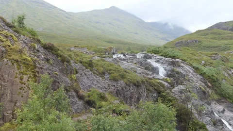 A mountain waterfall in Britain. Stock Footage 112679329