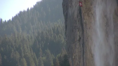 Mountain Waterfall Close-Up Video stock 1013195