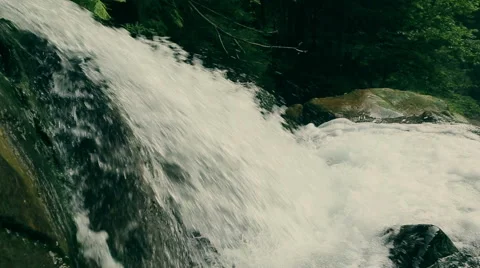 Mountain waterfall. Close up Stock Footage 52930452