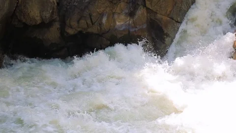 Mountain waterfall, closeup Stock Footage 78494765