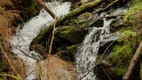 Mountain Waterfall CU Stock Footage 238868217