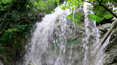 Mountain waterfall Stock Footage 31912208