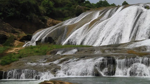 Mountain waterfall Stock Footage 32169774