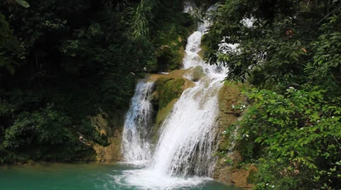Mountain waterfall Stock-Footage 32235482