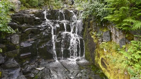 Mountain Waterfall Stock Footage 55497190