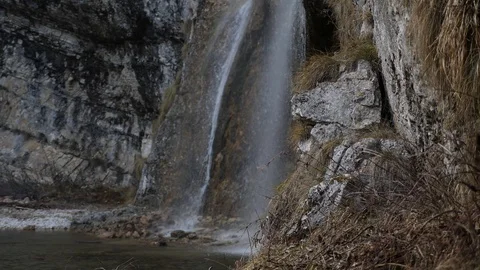 Mountain waterfall Stock Footage 87861969