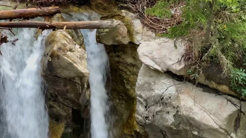 Mountain waterfall in the forest Stock Footage 165779357