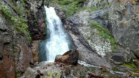 Mountain waterfall in the forest Video stock 169687239