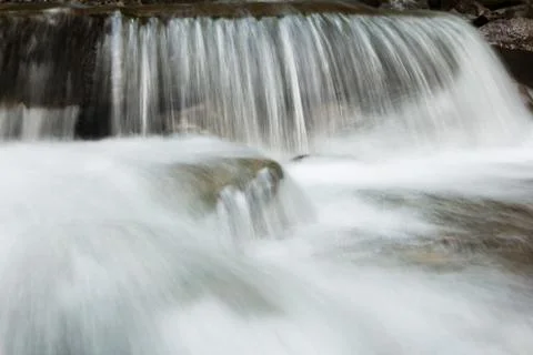 Mountain waterfall landscape. Close-up Stock Photos
