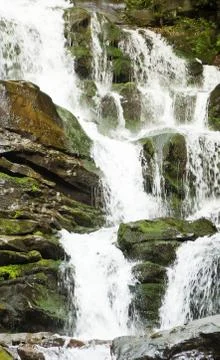 Mountain waterfall landscape Stock Photos