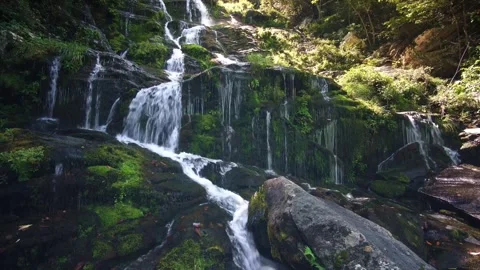 Mountain waterfall nature Stock Footage 270817233