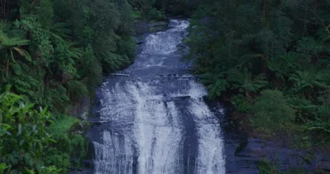 Mountain Waterfall Passing Through The Forest 스톡 동영상 330574262