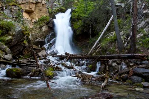 Mountain waterfall Stock Photos