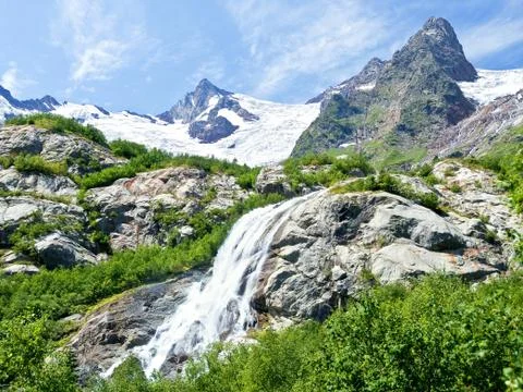 Mountain waterfall Foto stock