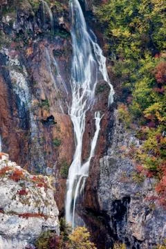 Mountain Waterfall 스톡 사진