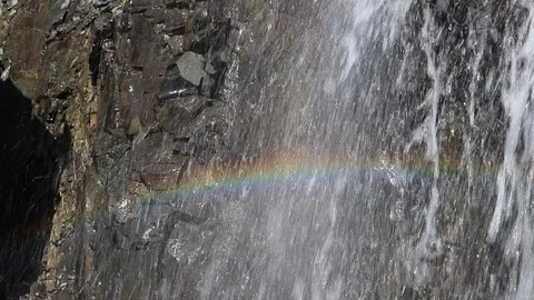 Mountain waterfall river rainbow 動画素材 101308902