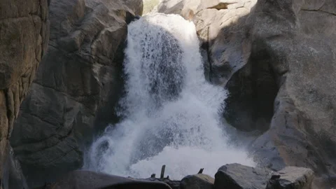 Mountain Waterfall Slow Motion Rustic Stock Footage 236588853
