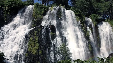 Mountain Waterfall, Wild Scenery Stock Footage 91892042
