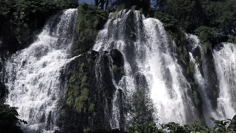 Mountain Waterfall, Wild Scenery, Reverse Stock Footage 91892116