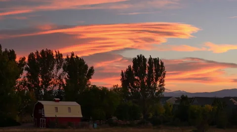 Mountain waves at Sunset Stock Footage 54719681