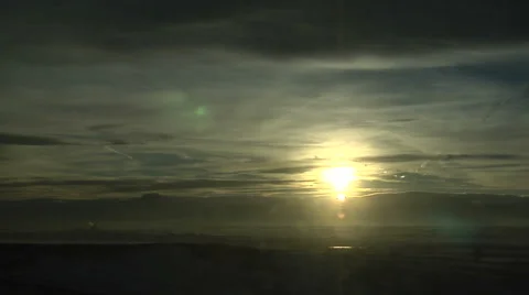 Mountain Waves at Sunset Stock Footage 54738898