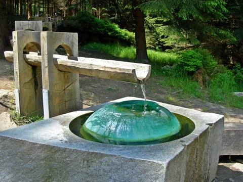Mountain well Foto stock