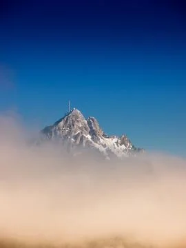 Mountain wendelstein with clouds Foto stock
