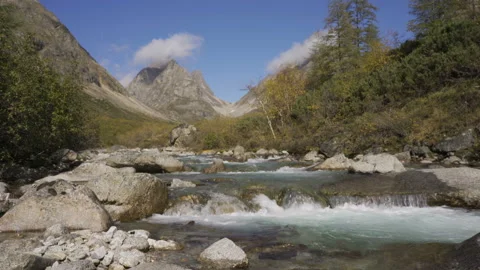 Mountain wild river landscape Stock Footage 96202561