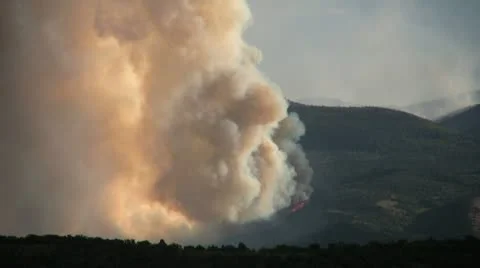 Mountain Wildfire Vídeos de archivo 12575524