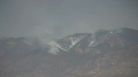 Mountain Wildfire Timelapse Stock Footage 114743