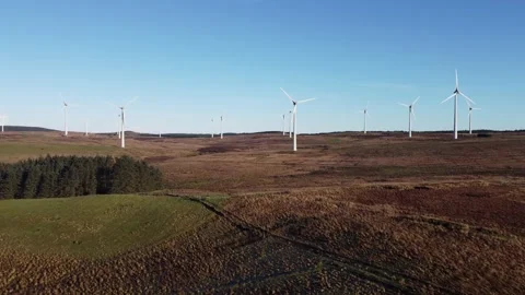Mountain Wind Farm Stock Footage 229471483