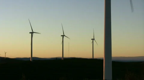 Mountain windmills Stock Footage 283012