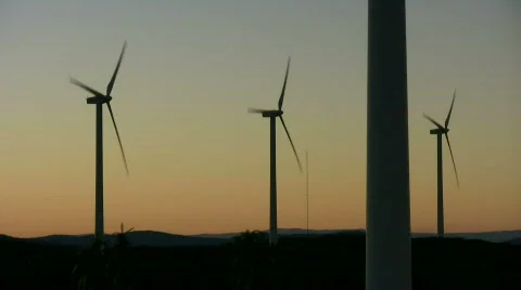 Mountain windmills Stock Footage 283119